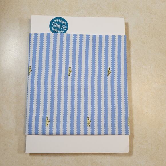 Lisette Boats Fabric 2011 Fabric Traditions 29x44 Blue Waves Yellow Paper Ships - Picture 9 of 9